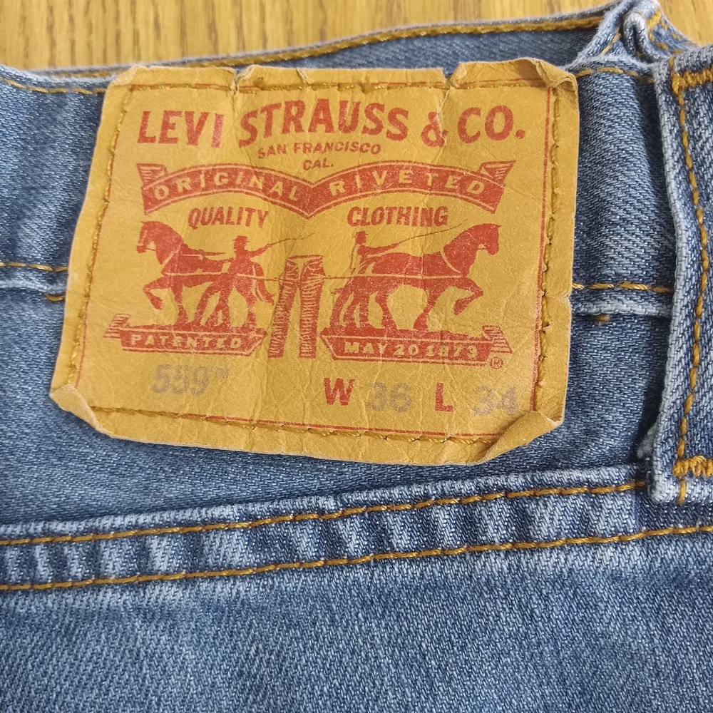 Levi Strauss & Co Mens 559 Jeans Levis‎ Blue Wash Straight Leg Size W36 L34